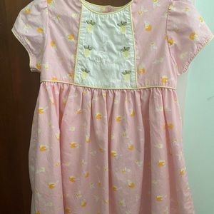Dondolo lemon dress girls size 5 L monogram